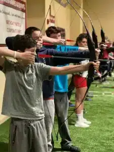 Children playing dodgebow