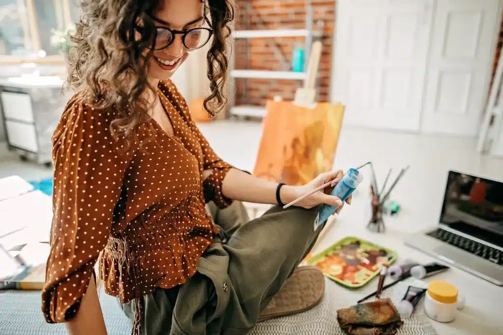 Woman painting