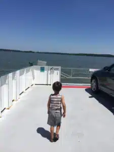 Little boy on a ferry