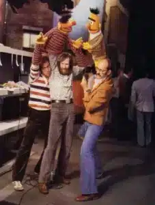 Richard Hunt (left), Jim Henson (center), and Frank Oz (right)