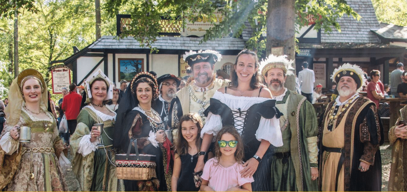 Crowd of people at the Renaissance Festival