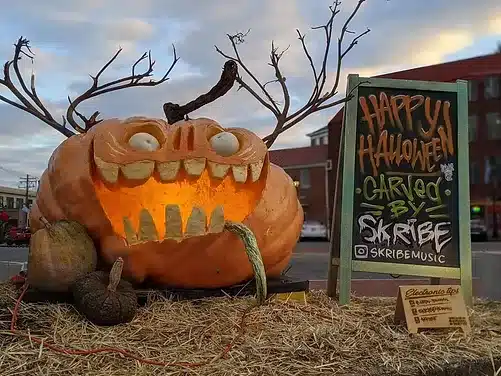 Scary giant pumpkin