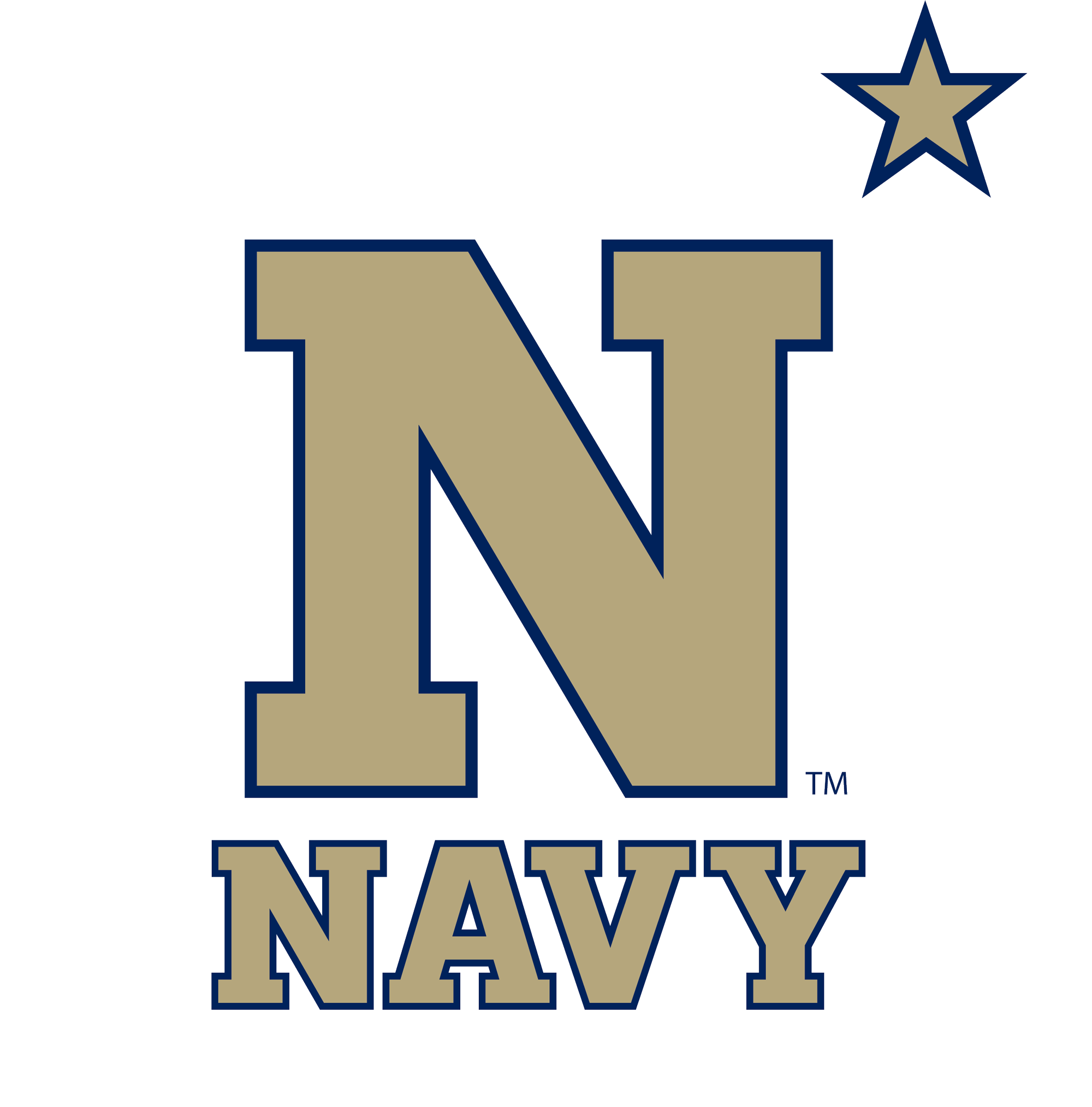 Navy Star Emblem; Navy vs Bucknell