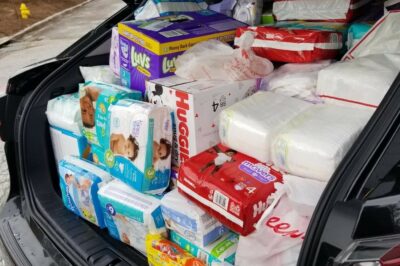 trunk full of diapers