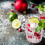 Christmas Holiday Cranberry Mint Mocktail