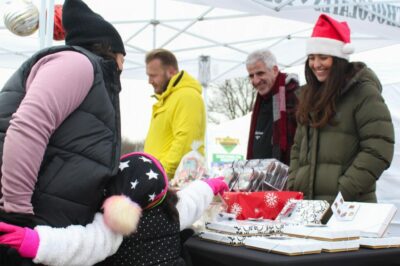 Purchasing at an outdoor vendor