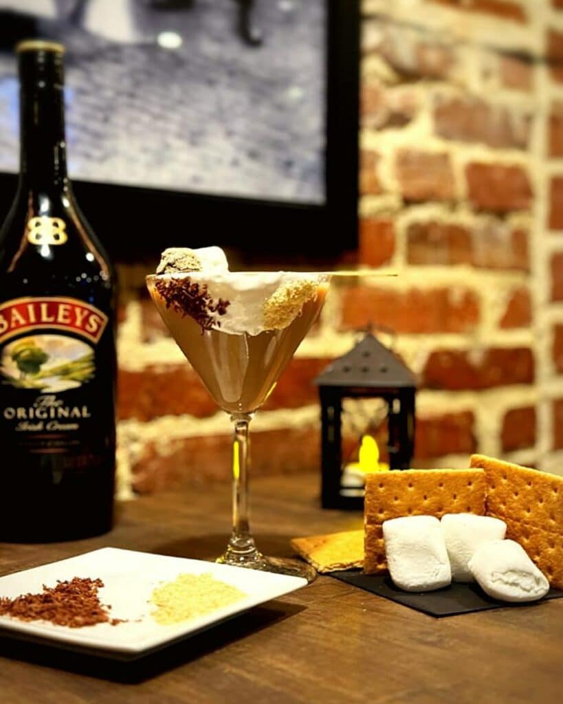 S'mores cocktail with Bailey's Irish Cream
