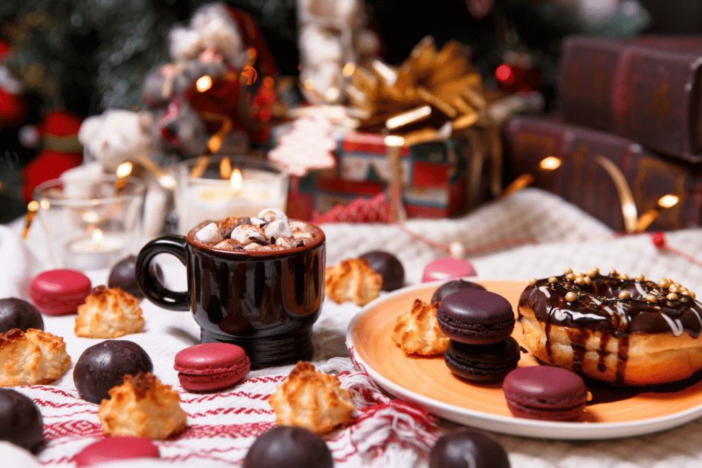 table full of sweets