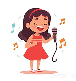 cartoon child singing