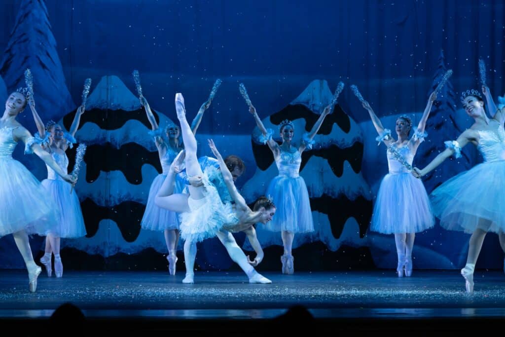 Dancers performing the Nutcracker ballet at Maryland Hall