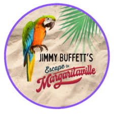 Jimmy Buffet Escape to Margaritaville with a parrot