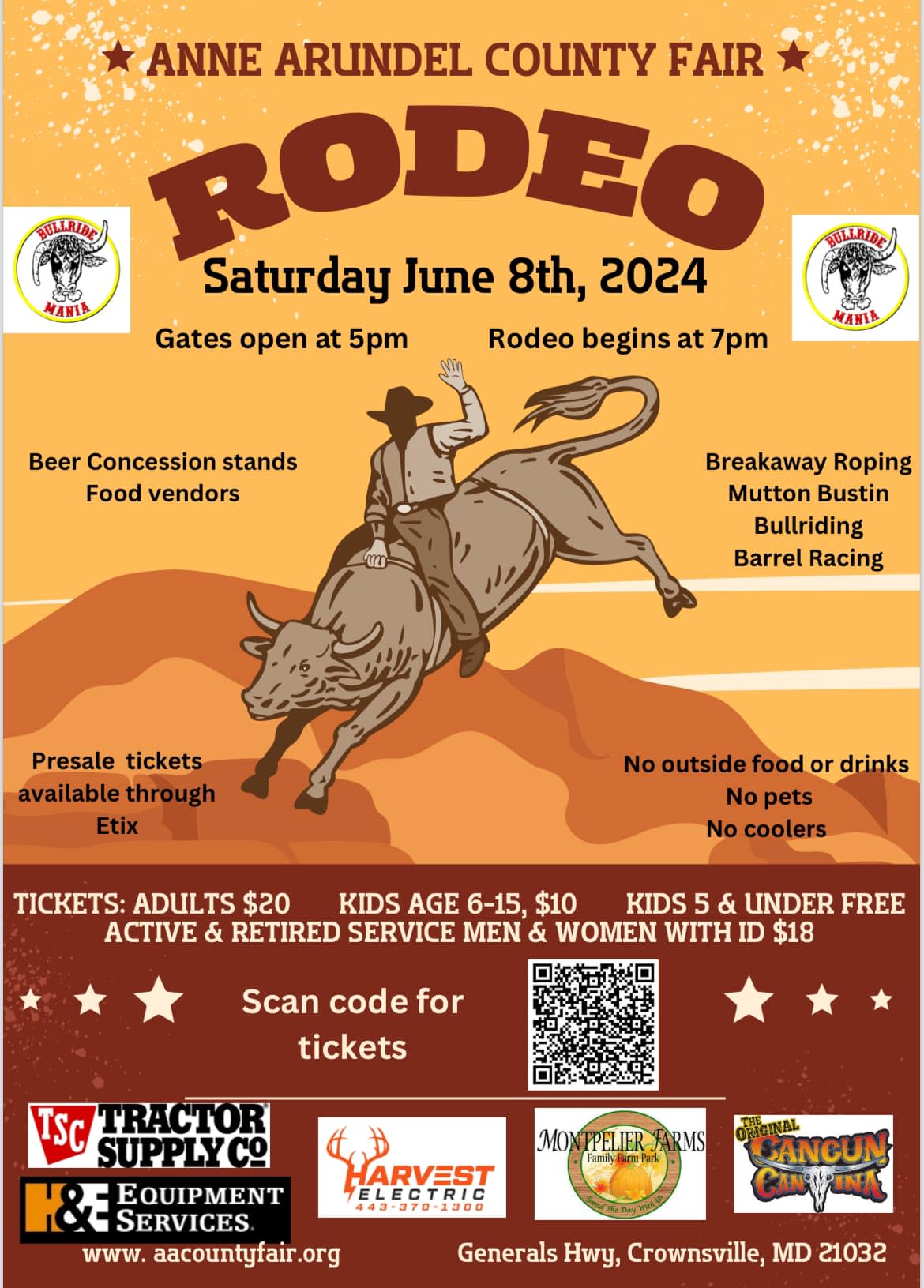 Rodeo poster, cowboy bullriding, flyer