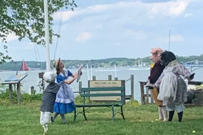 National Ballet performing peter rabbit in front of west river MD