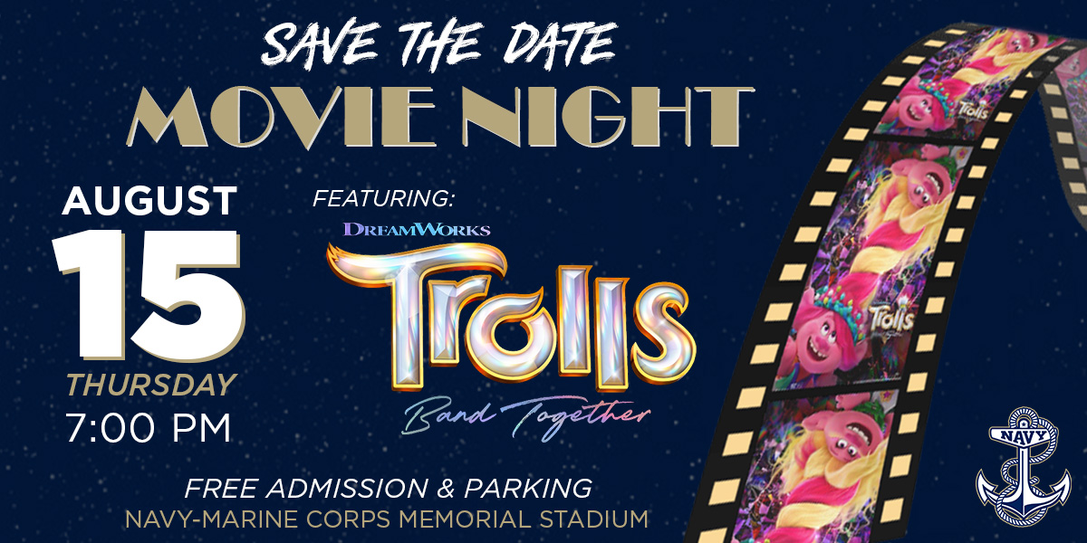 Navy Athletics movie night: Trolls Band Together