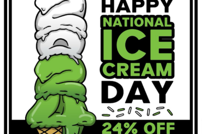 Flyer for National Ice Cream Day at Always Ice Cream Company