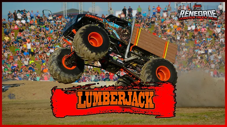 Image of Lumberjack the monster truck in the Renegade Monster Truck Tour.