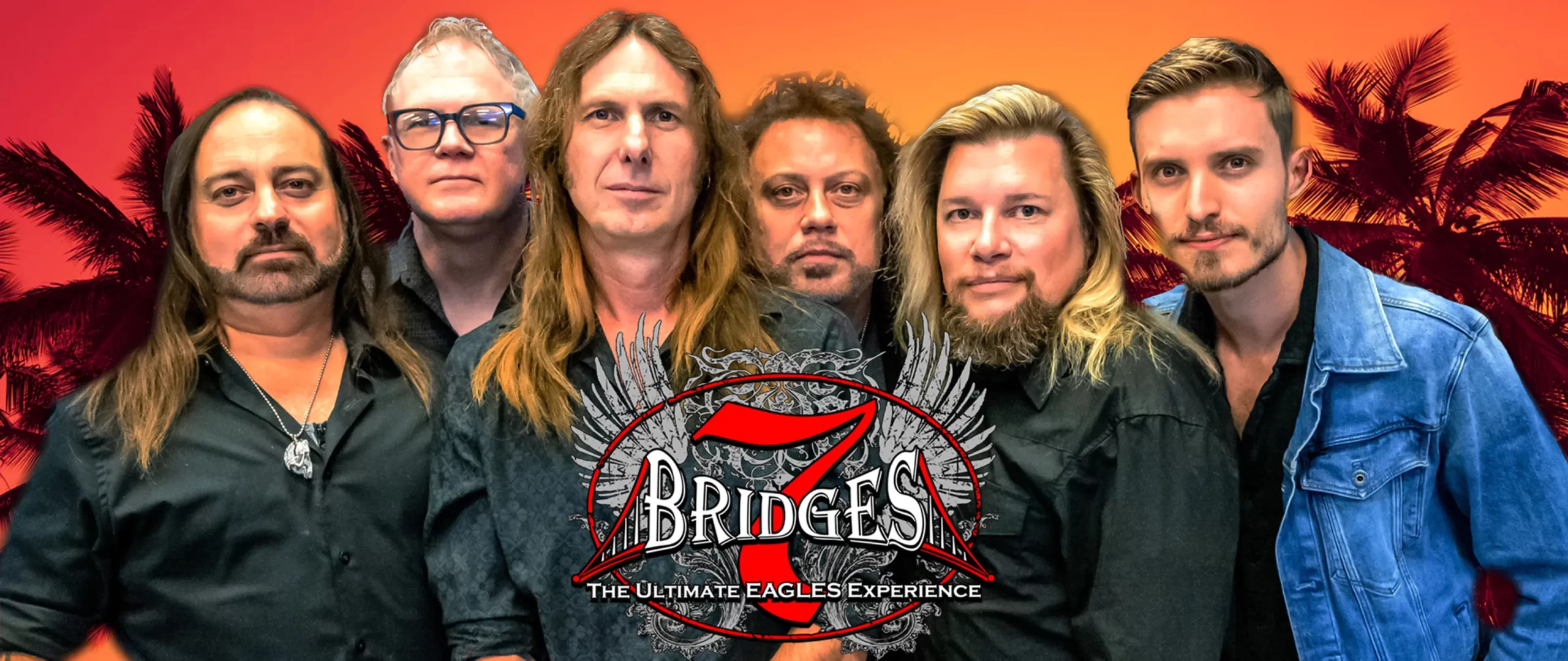 A photo of the 7 Bridges: The Ultimate Eagles Experience band members.