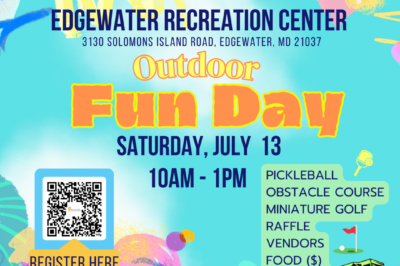 A flyer for Outdoor Fun Day in Edgewater