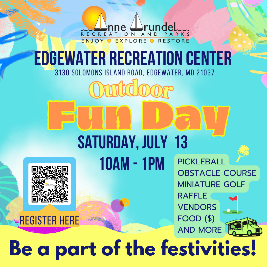 A flyer for Outdoor Fun Day in Edgewater