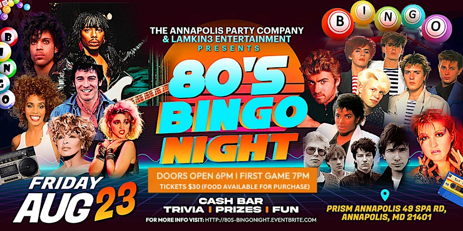 '80s Bingo Night