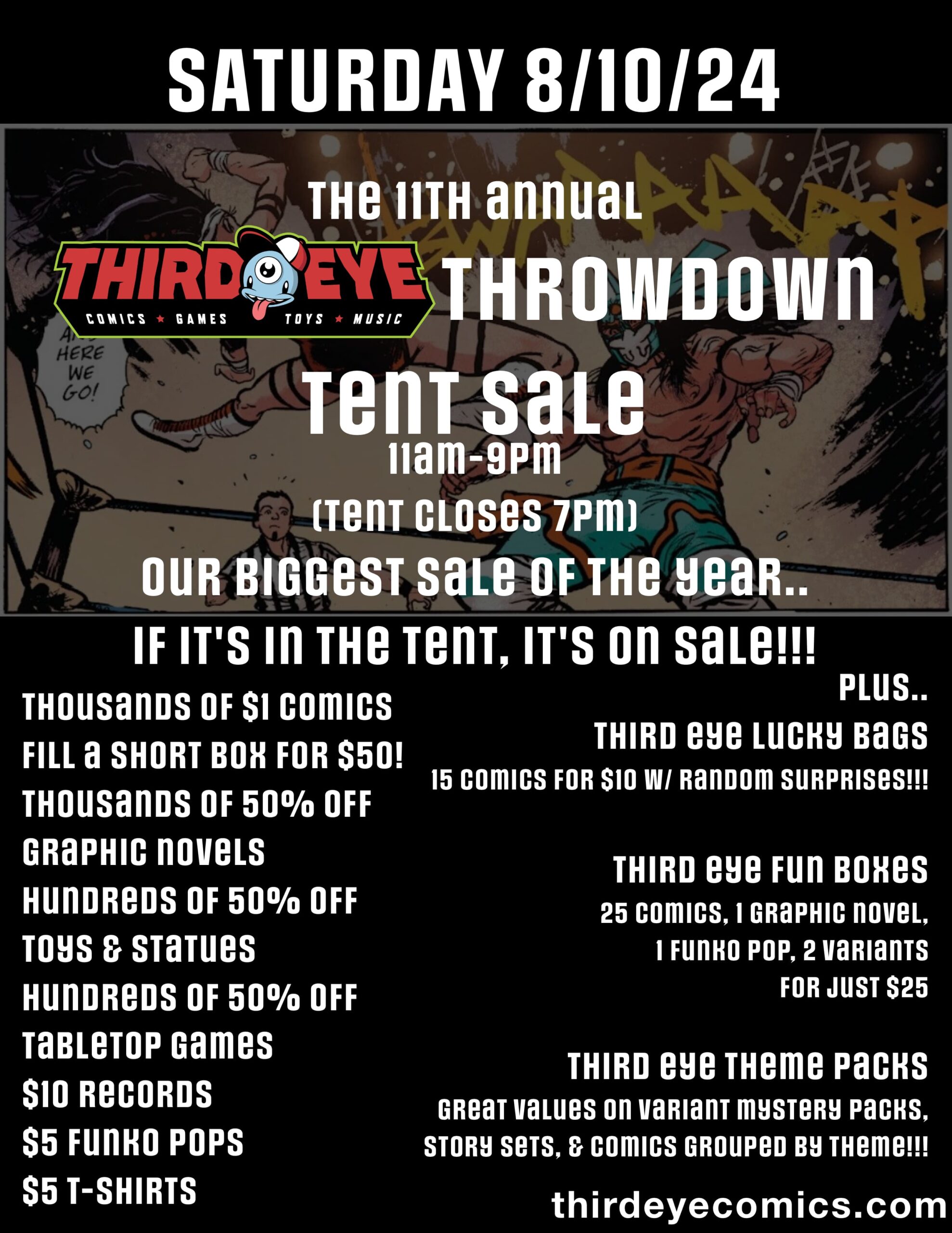 Third Eye Throwdown Tent Sale