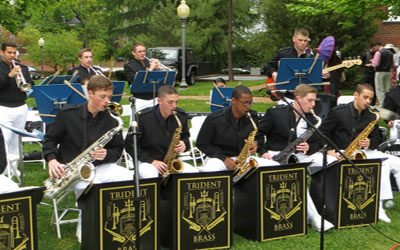 USNA Trident Brass Ensemble in the Paca Garden