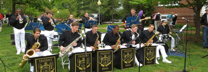 USNA Trident Brass Ensemble in the Paca Garden