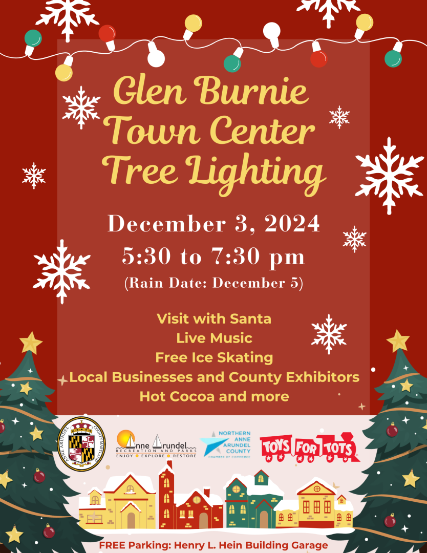 Glen Burnie Town Center Christmas Lighting Flyer