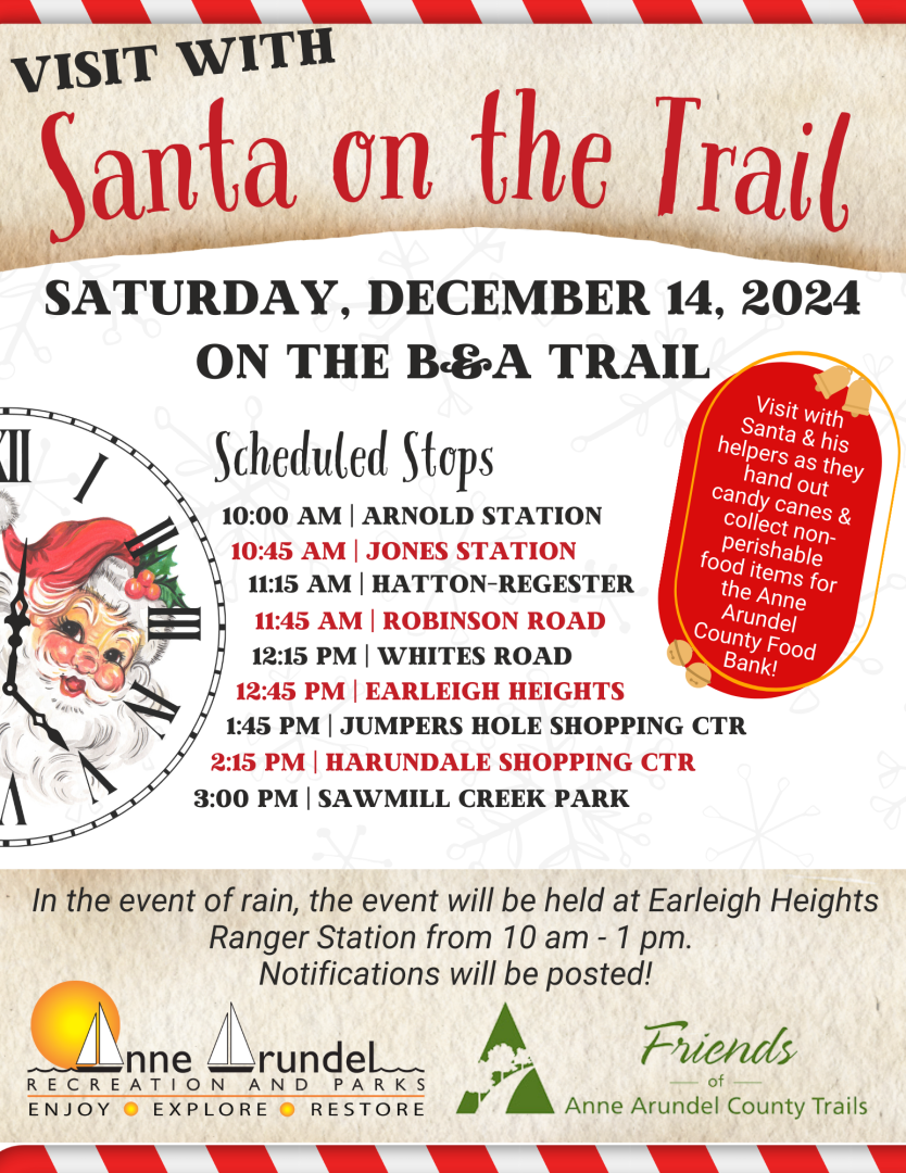 Santa on the B&A Trail