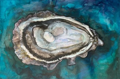 oyster watercolor painting