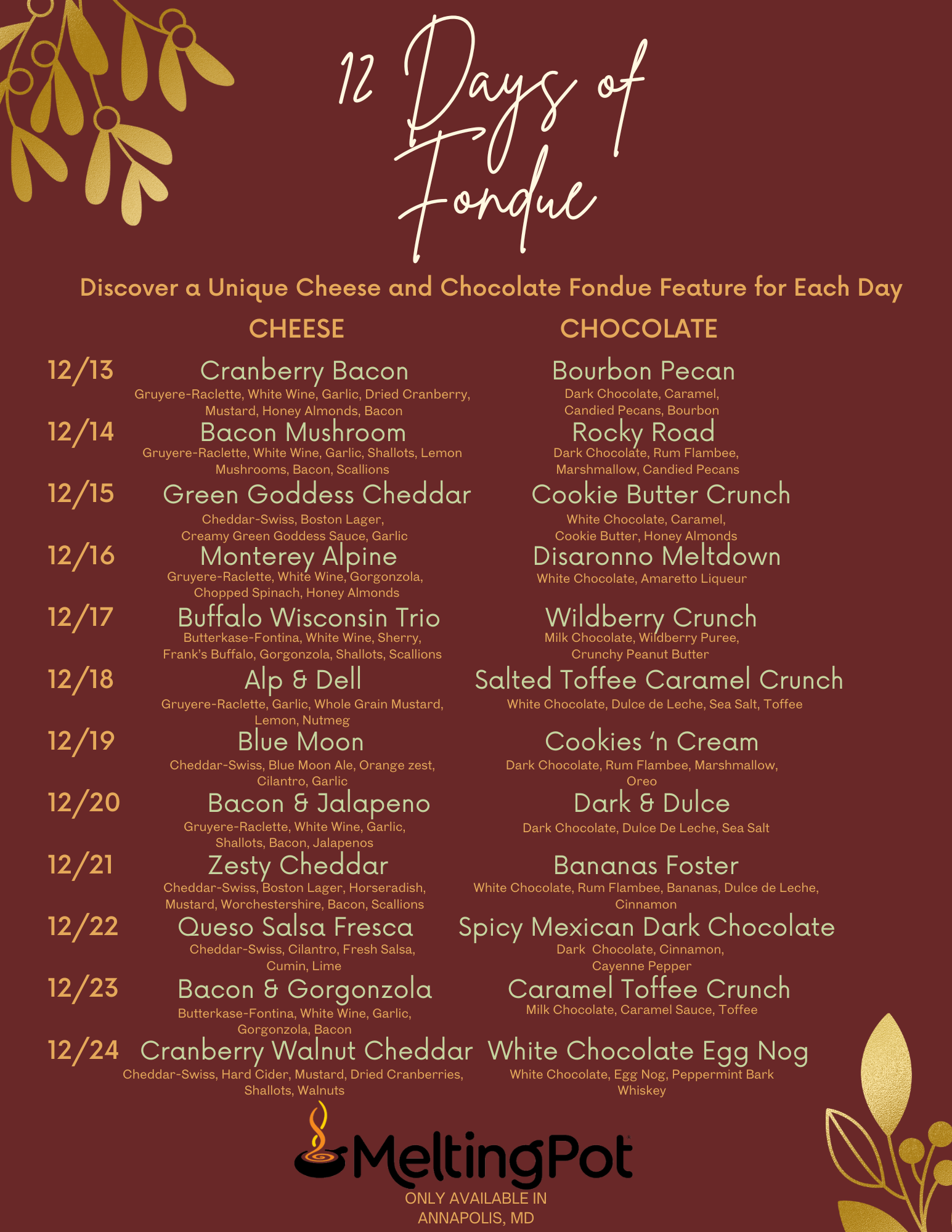 12 Days of Fondue