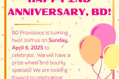 BD Provisions 2nd Anniversary