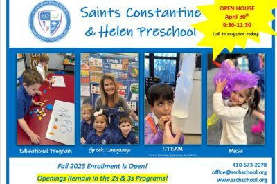 Saints Constantine & Helen Preschool Open House
