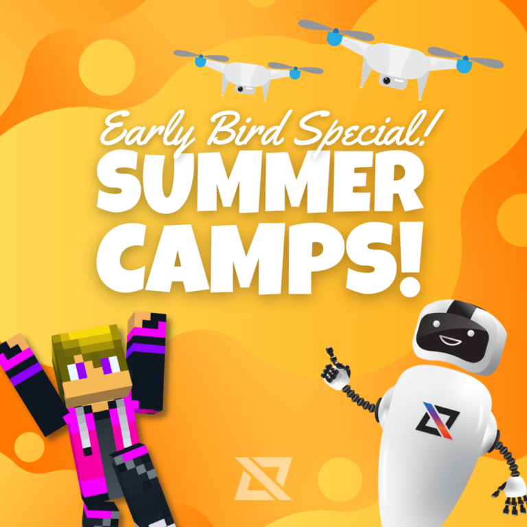 Early Bird Special Summer Camps Minecraft Drones Social Media 768x768