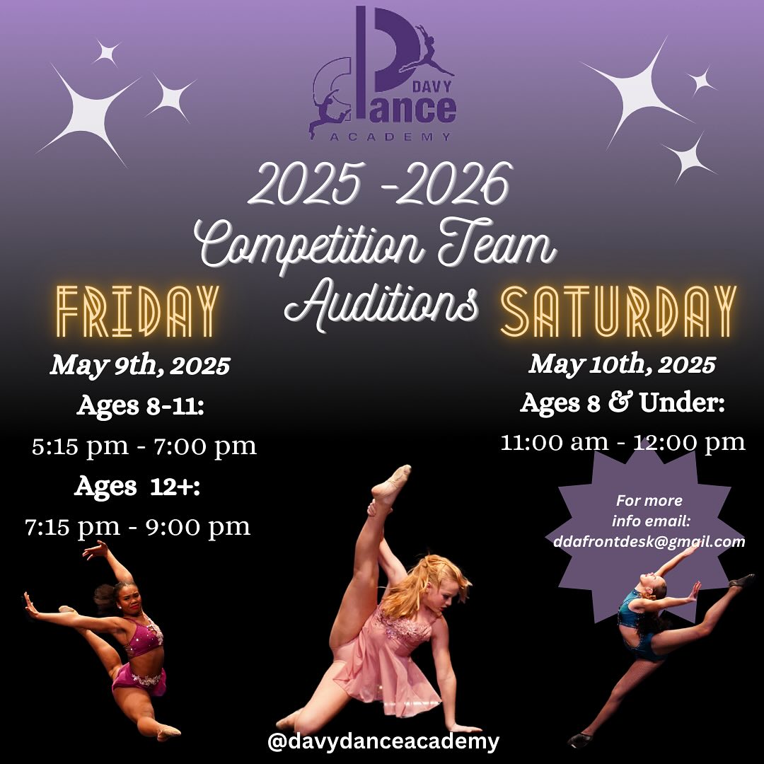 Davy Dance Academy Competition Team Auditions