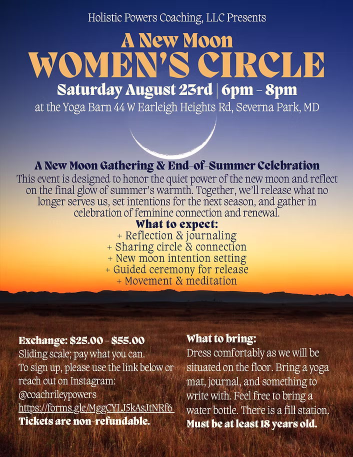 A New Moon: Women's Circle
