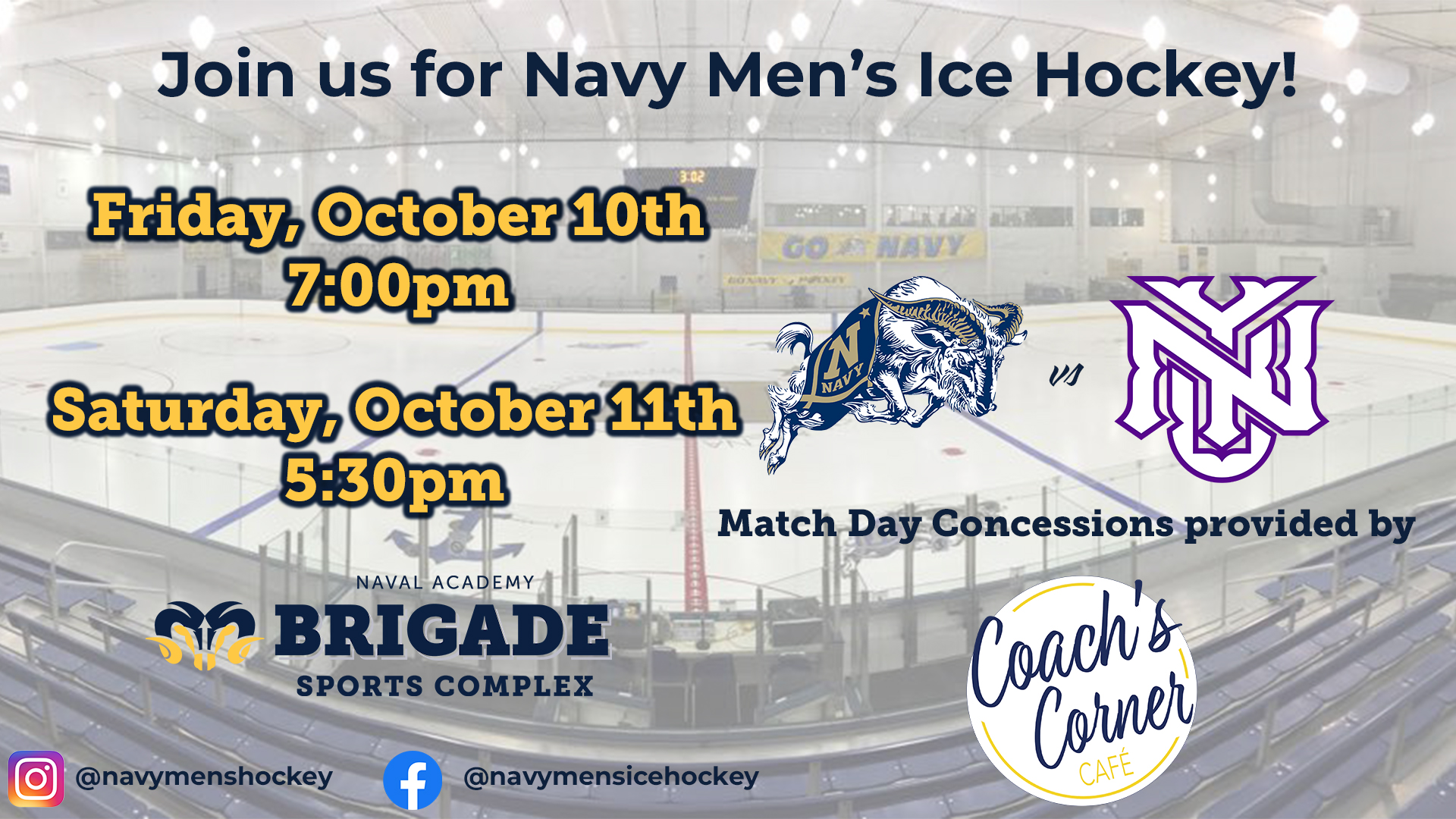 Navy Men's Ice Hockey vs NYU!
