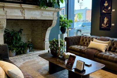 Interior of a living room space