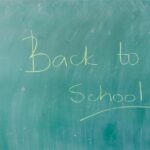 Chalkboard with text that says, "Back to School"