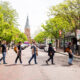 Annapolis musicians crossing street