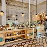 Inside a bakery