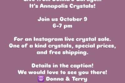 Crystal Sale w/ Annapolis Crystals