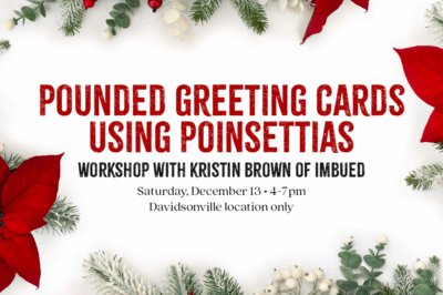 Flower-Pounded Greeting Cards Using Poinsettias