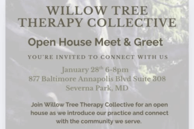 Willow Tree Therapy Open House announcement