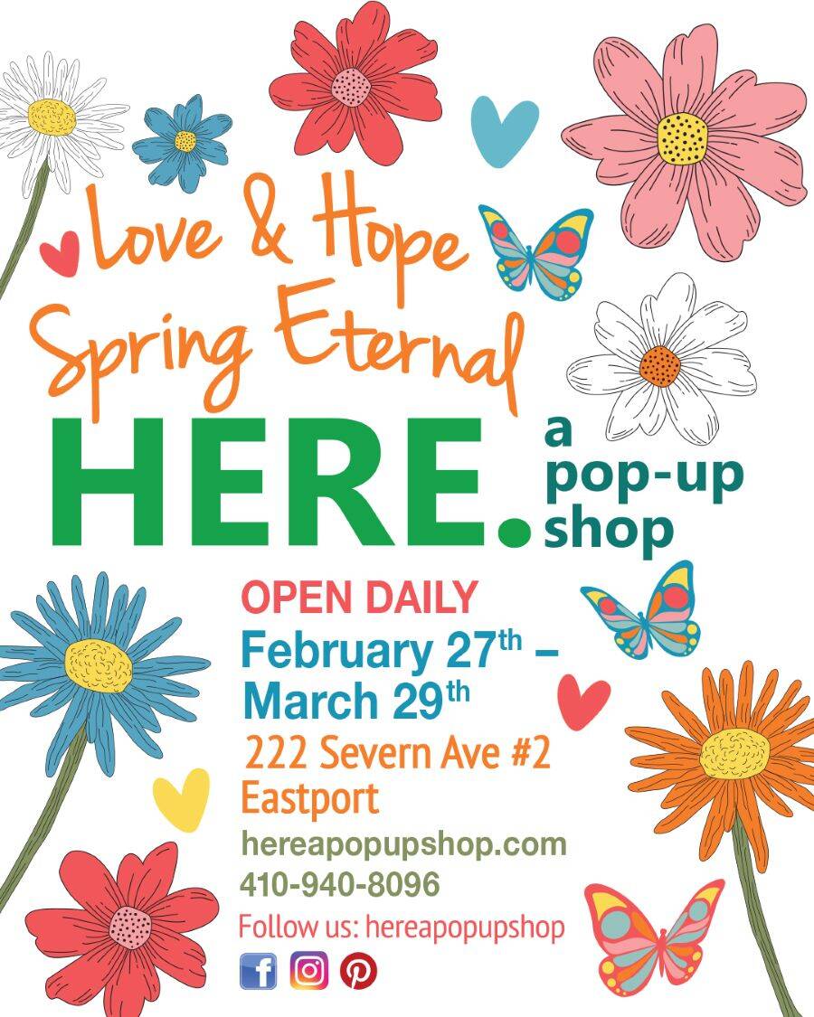Love & Hope Spring Eternal HERE. a pop-up shop