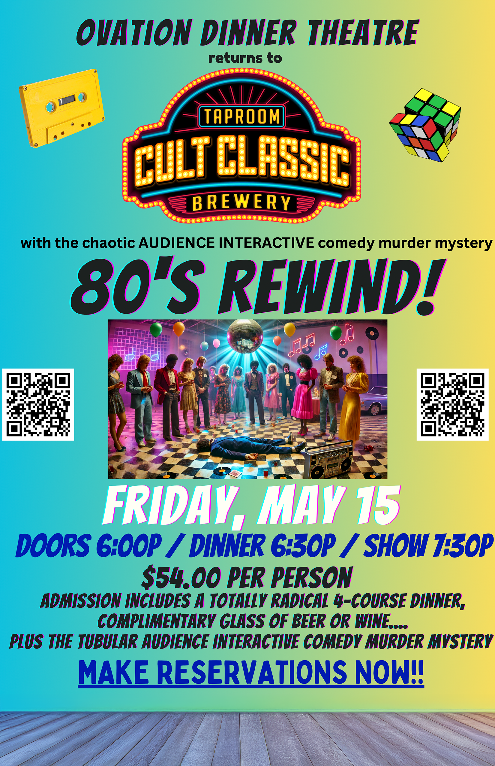 80s Rewind Murder Mystery Dinner
