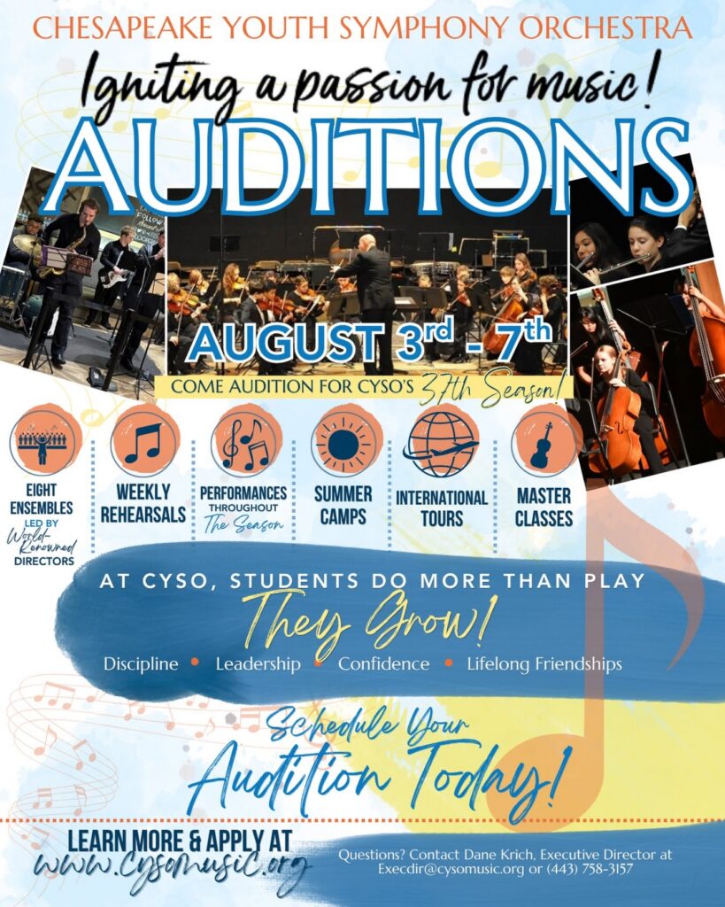 Chesapeake Youth Symphony Orchestra Auditions