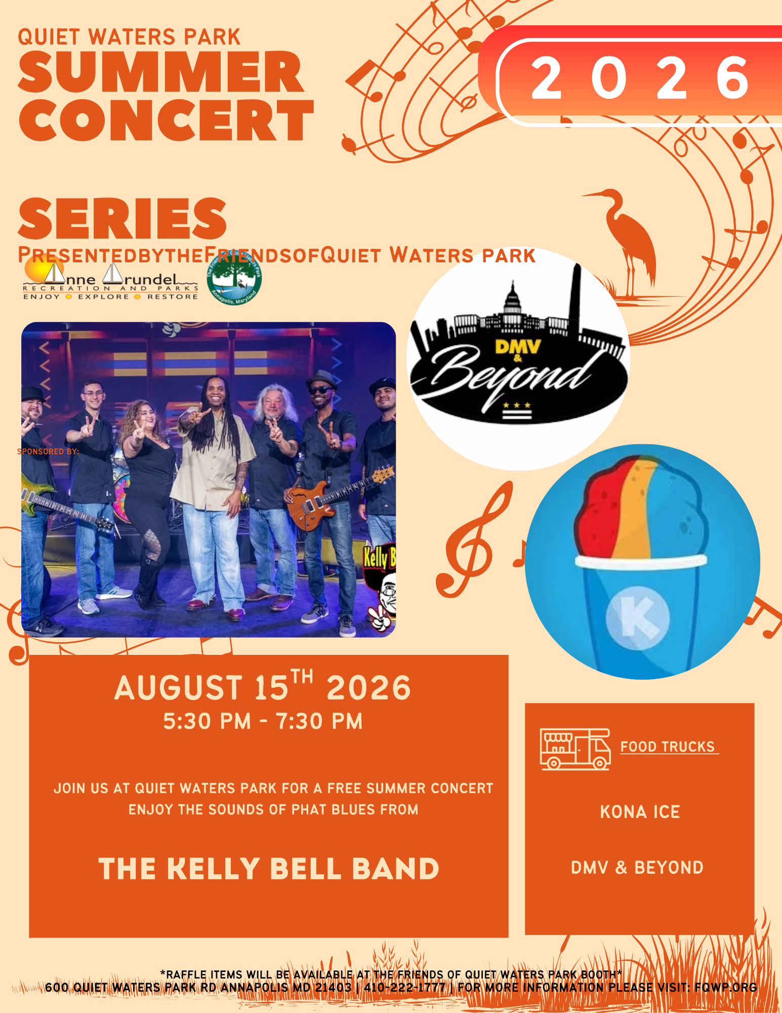 Quiet Waters Park Summer Concert Series: Kelly Bell Band