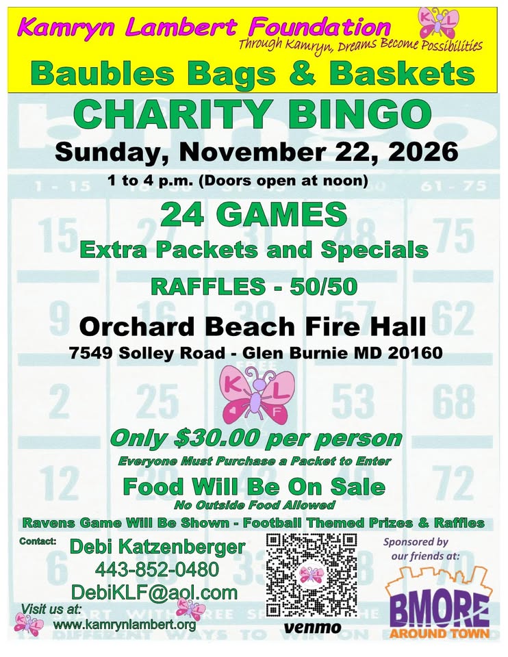 Baubles, Bags & Baskets Charity Bingo
