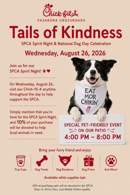 SPCA Spirit Night & National Dog Day Celebration